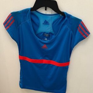 Adidas Tennis Blue and Red Sports Top size L